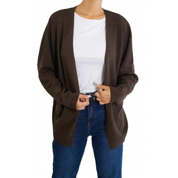 Cardigan tinta unita aperto 